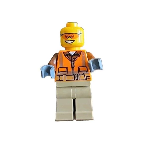 Lego City Lego Mini Fig Mini Figure Orange Jacket Construction Worker S 25 - Picture 1 of 3